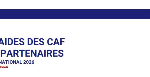 LES AIDES DES CAF AUX PARTENAIRES - Bar&egrave;me National 2026