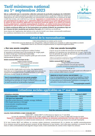 Barème de tarification horaire 