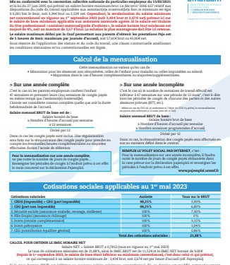 Barème de tarification horaire "UFNAFAAM"