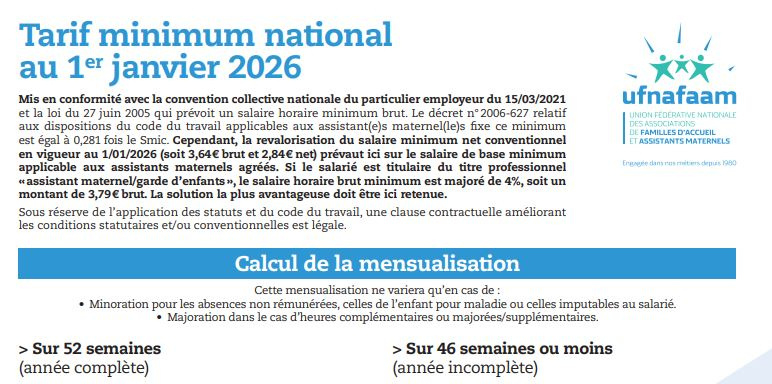 Barème de tarification horaire UFNAFAAM 