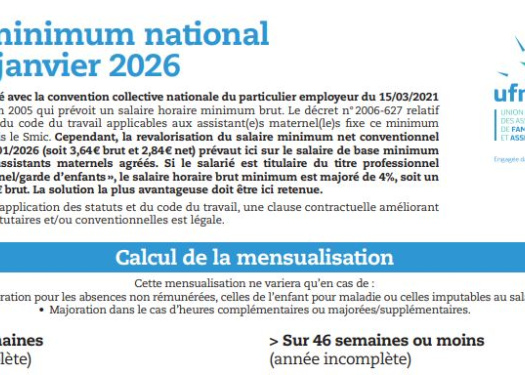 Bar&egrave;me de tarification horaire UFNAFAAM 