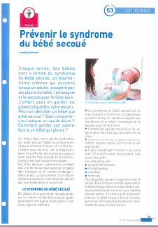 Prévenir le syndrome du bébé secoué